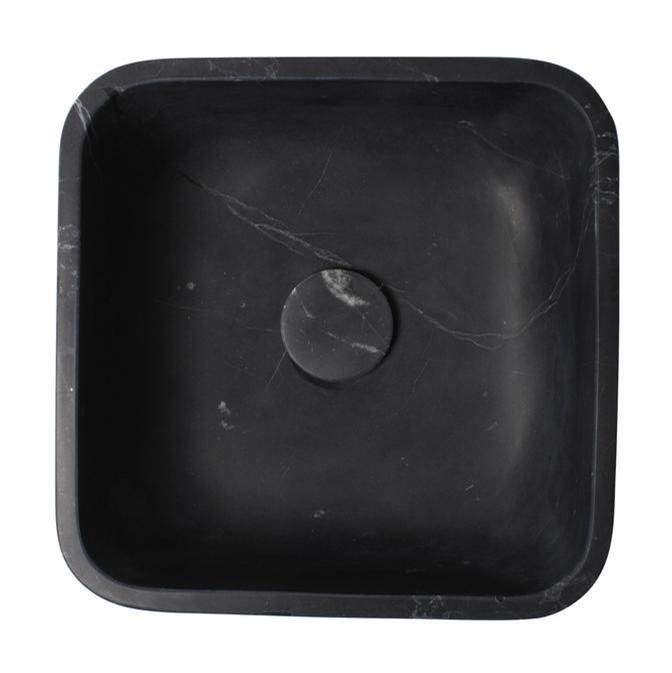 Barclay - Maxton Square Sink, 15-3/4'' Honed Black Forest Marble - Black Forest Marble