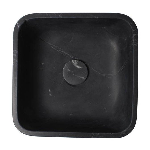 Barclay - Maxton Square Sink, 15-3/4'' Honed Black Forest Marble - Black Forest Marble