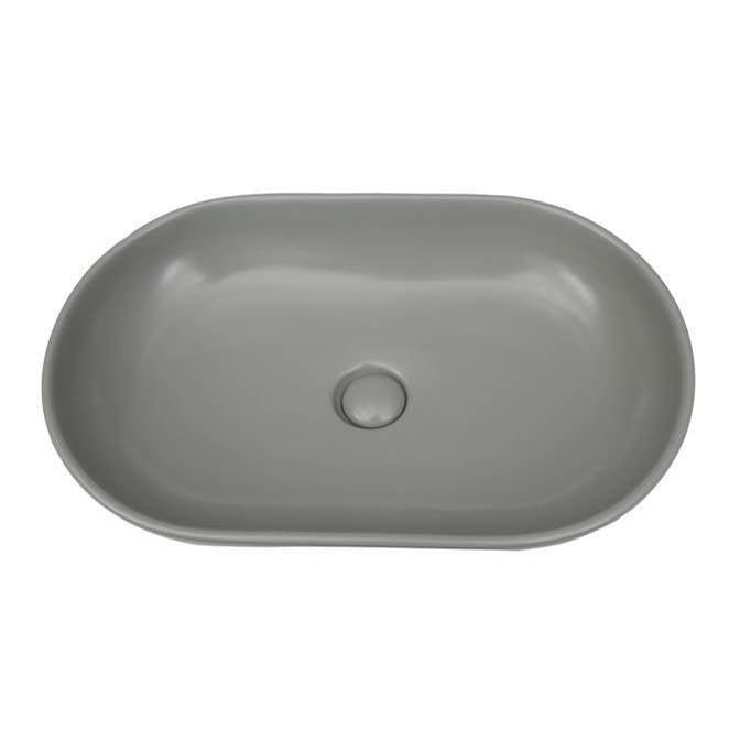 Barclay - Harmony 21-3/4''Oval Above Counter Basin,Matt Light Green - Matte Light Green