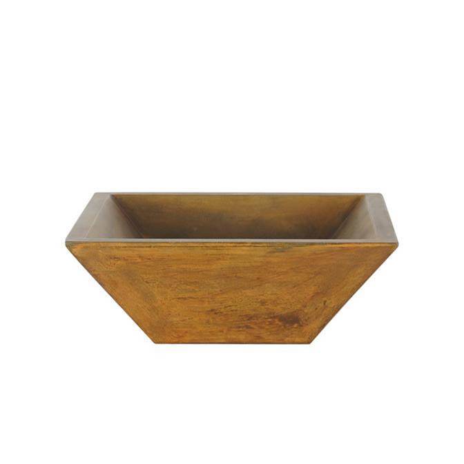 Barclay - Radam Square Cement, Above Counter Basin,Vintage Brown - Vintage Brown
