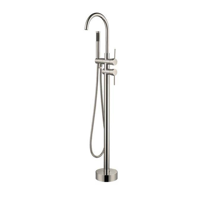 Barclay - Elora Freestanding Faucet  (Brass),W/Handshower,BN - Brushed Nickel