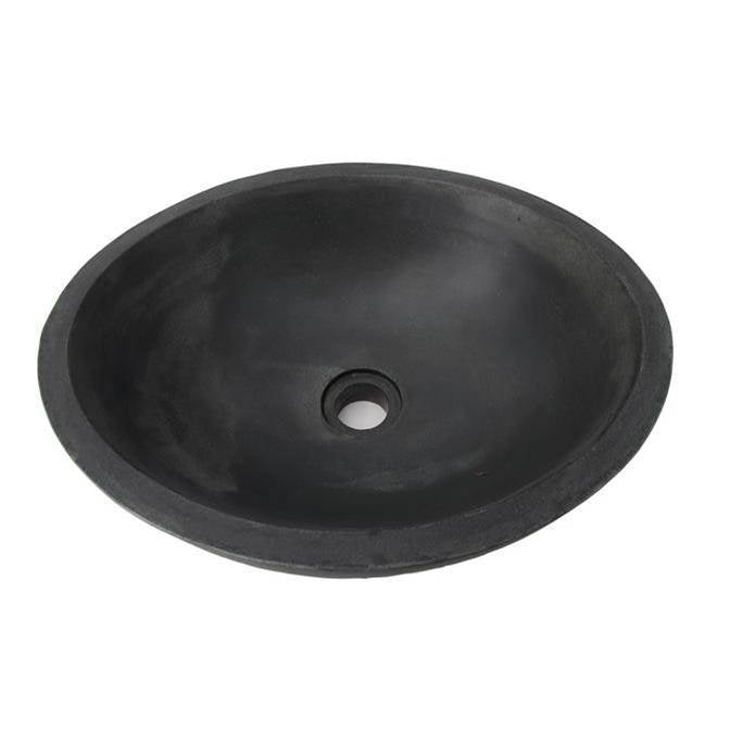 Barclay - Caspar Small Oval Cement Vessel, Copper Green - Copper Green