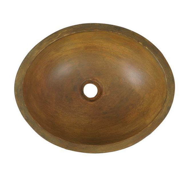 Barclay - Caspar Small Oval Cement Vessel, Vintage Brown - Vintage Brown