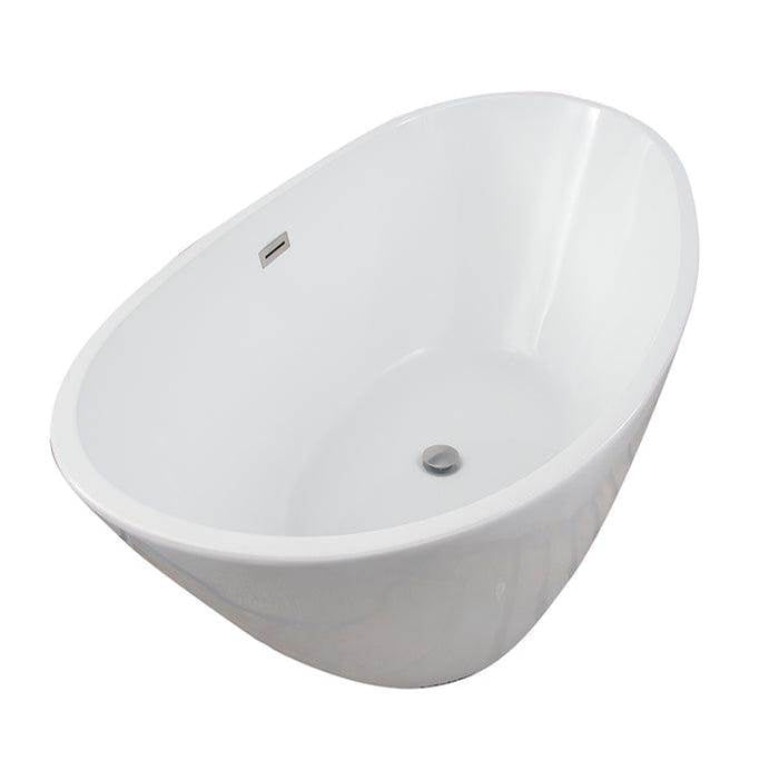 Newman 62'' Acrylic Dbl Slipper W/internal drain-OF,BN