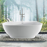 Radcliff 67'' AC Freestanding Tub WH,w/Internal Drain-OF BN
