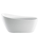 Lorenzo 60'' Acrylic Slipper,  With internal drain-OF,BN