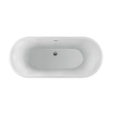 Radcliff 67'' AC Freestanding Tub WH,w/Internal Drain-OF BN