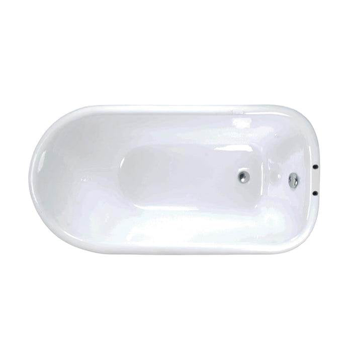 Aristo Cast Iron Roll Top WH 55'', 7'' Holes, Black Feet