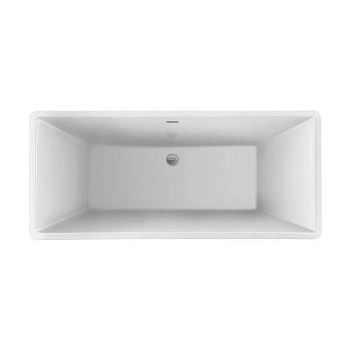 Taylor 67'' AC Freestanding Tub White,w/Internal Drain-OF BN