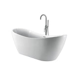 Nyx 72'' AC Freestanding Tub White,w/Internal Drain-OF BN