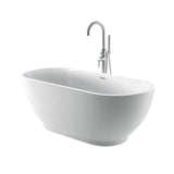 Radcliff 67'' AC Freestanding Tub WH,w/Internal Drain-OF BN