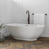 Radcliff 67'' AC Freestanding Tub WH,w/Internal Drain-OF BN