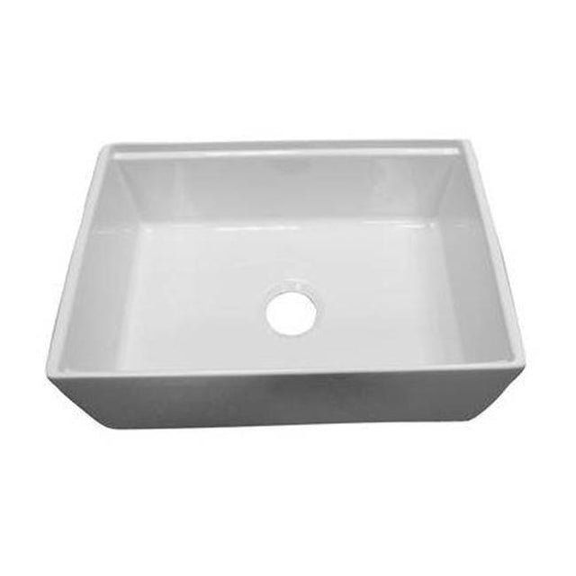 Barclay - Crofton 30'' Single Bowl Sink w/Ledge,Plain Front White - White
