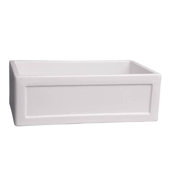 Barclay - Ellyce 30'' Apron Front Sink Picture Frame Front,  White - White