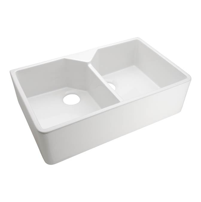 Barclay - Jolie 31.5'' Double Bowl Farmer Sink, One-Hole,  Bisque - Bisque
