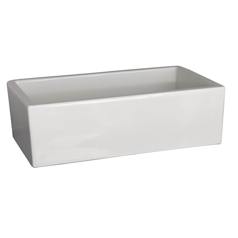 Barclay - Gwen 33'' Single Bowl Farmer Sink, White - White