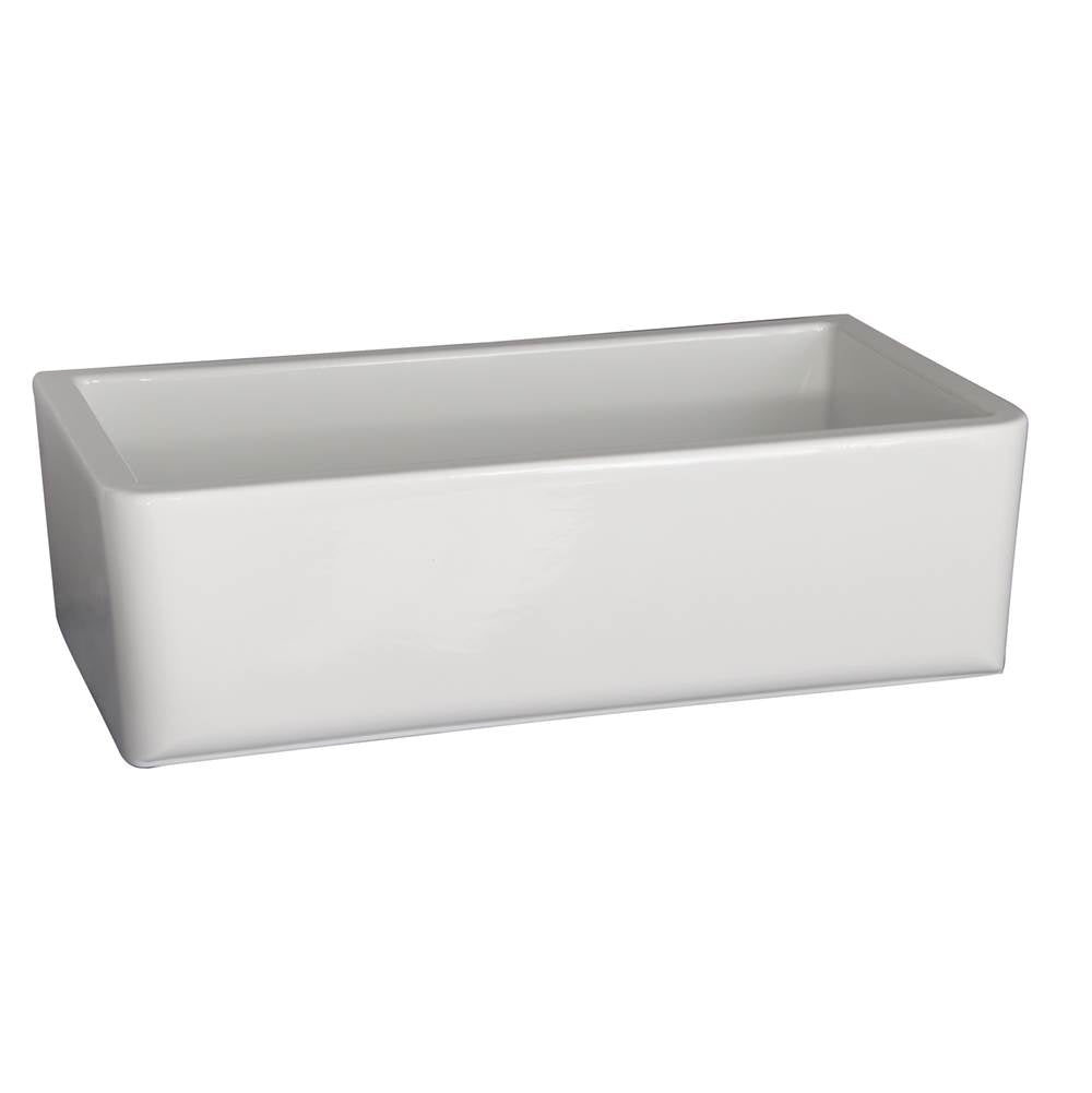 Barclay - Hannah 33'' Single Bowl Farmer Sink, Rounded Corners, White - White