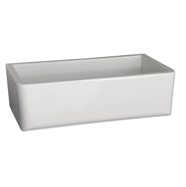 Barclay - Hannah 33'' Single Bowl Farmer Sink, Rounded Corners, White - White