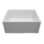 Barclay - Crofton 36''Single Bowl sink w/ledge,Plain front,White - White