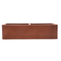 Barclay - Port 35'' Hammered Dbl Bowl Apron FrontCopper Sink-AC - Antique Copper