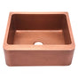 Barclay - Avena 25'' Hammered Single Bowl Copper Apron Front Sink-AC - Antique Copper