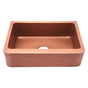 Barclay - Avena 36'' Hammered Single Bow Copper Apron Front Sink-AC - Antique Copper