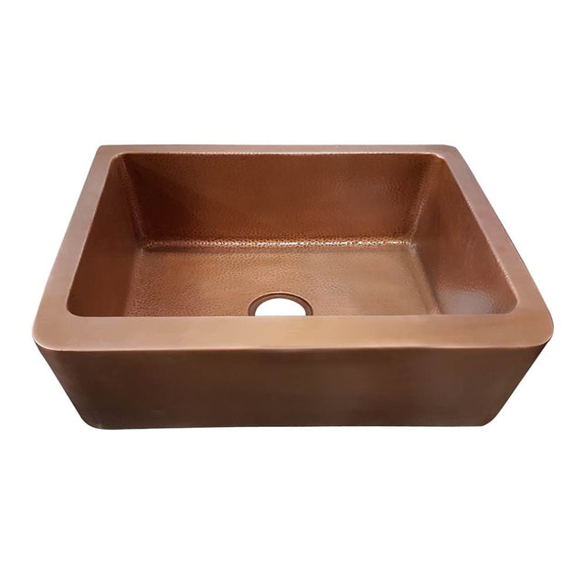 Barclay - Bentley 30'' Single Bwl Copper Apron Front Sink,Sm Ext,Ham Int-SAC - Smooth Antique Copper