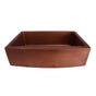 Barclay - Emelina 33'' Single Bowl Curved Front Copper Apron Front Sink-SAC - Smooth Antique Copper