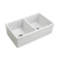 Barclay - Lettie 33'' Double Bowl Farmer Sink, White - White