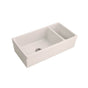 Barclay - Lowell 36'' Dbl Bowl,Small Bol Right,Fireclay Apron Front Sink-BQ - Bisque