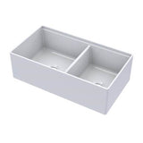 Barclay - Maxwel 33'' Double Bowl Sink w/Ledge,Plain Front,White - White