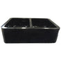 Barclay - Atlanta 36'' Polished Granite Dbl Bowl Apron Front Sink-GPBL - Polished Black