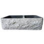 Barclay - Brandi 33'' Granite Dbl Bowl FarmerSink, Chiseled Frnt,GPBL - Polished Black