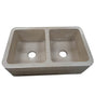 Barclay - Chicot 36'' Double Bowl Marble Apron Front Sink, MPGA - Polished Marble