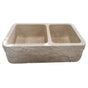 Barclay - Ranier 36'' Offst DB Bwl Farme Sink W/Chiseled Apron, MPGA - Polished Marble
