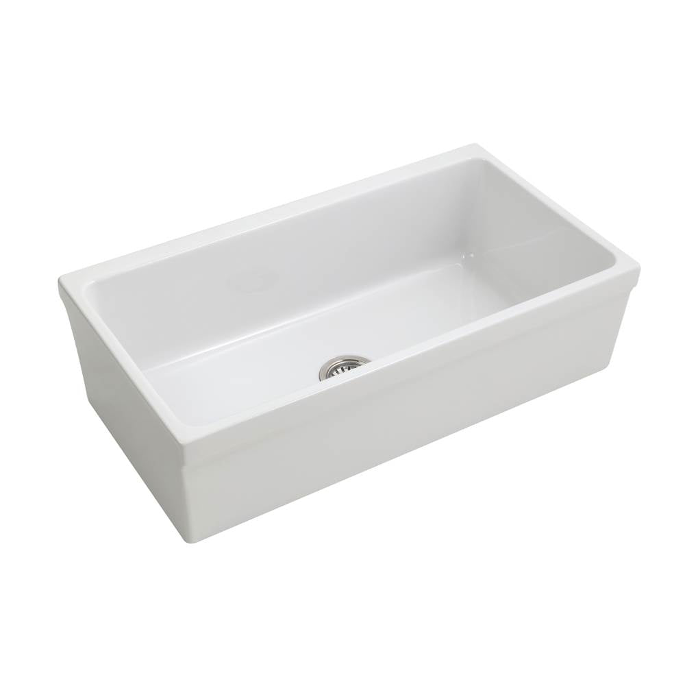 Barclay - Hinton 36'' Single Bowl Fireclay Apron Front Sink - White
