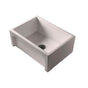 Barclay - Carmon 24'' Single Bowl Fire Clay Apron Front Sink, Bisque - Bisque