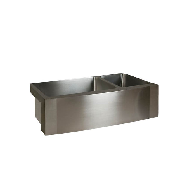 Barclay - Cervantes 33'' Stainless Steel 70/30 Offset DblBwl Frmer Sink - Stainless Steel