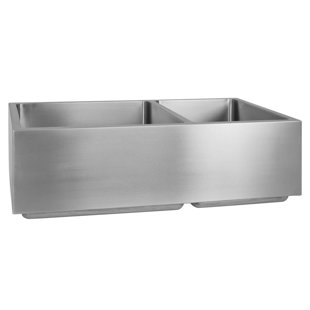 Barclay - Coriander 33'' Stainless Steel 60/40 Dbl Bowl Apron Front Sink - Stainless Steel