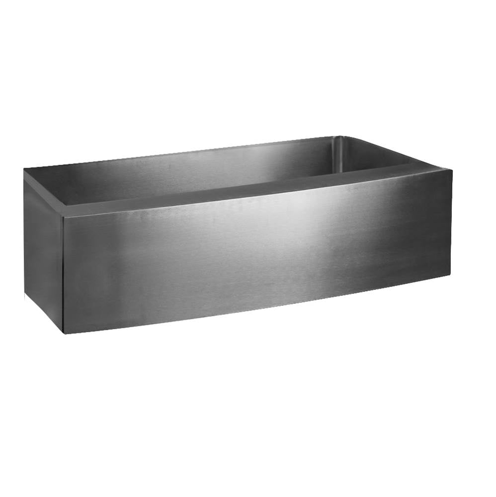 Barclay - Amanda 27'' Stainless Steel Single Bowl Curved Apron Front Sink - Stainless Steel
