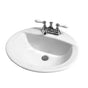 Barclay - Illusion 500 Pedestal Lavatory w/ 4'' cc, WHITE - White