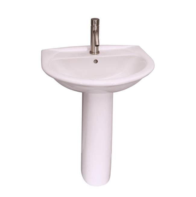 Barclay - Karla 550 Pedestal Lavatory 8'' cc, White - White