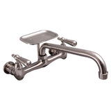 Barclay - Dollie Wall Mount, Dish Soap 10'' Spout w/ceramic Disc, BN - Brushed Nickel