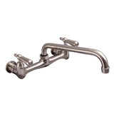 Barclay - Dollie Wall Mount,Lever Handle 10'' Spout w/ceramic Disc, BN - Brushed Nickel