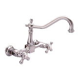 Barclay - Kate Gooseneck Spout w/Cross Handles w/ceramic Disc, ORB - Oil Rubbed Bronze