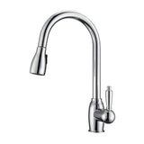 Barclay - Bistro Kitchen Faucet,Pull-Out Spray, Metal Lever Handles, CP - Polished Chrome