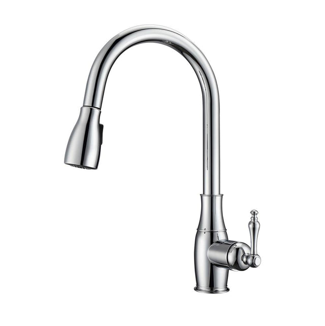 Barclay - Cullen Kitchen Faucet,Pull-Out Spray, Metal Lever Handles, CP - Polished Chrome