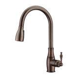 Barclay - Cullen Kitchen Faucet,Pull-Out Spray, Metal Lever Handles,ORB - Oil Rubbed Bronze