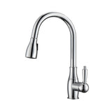 Barclay - Cullen Kitchen Faucet,Pull-Out Spray, Metal Lever Handles,CP - Polished Chrome