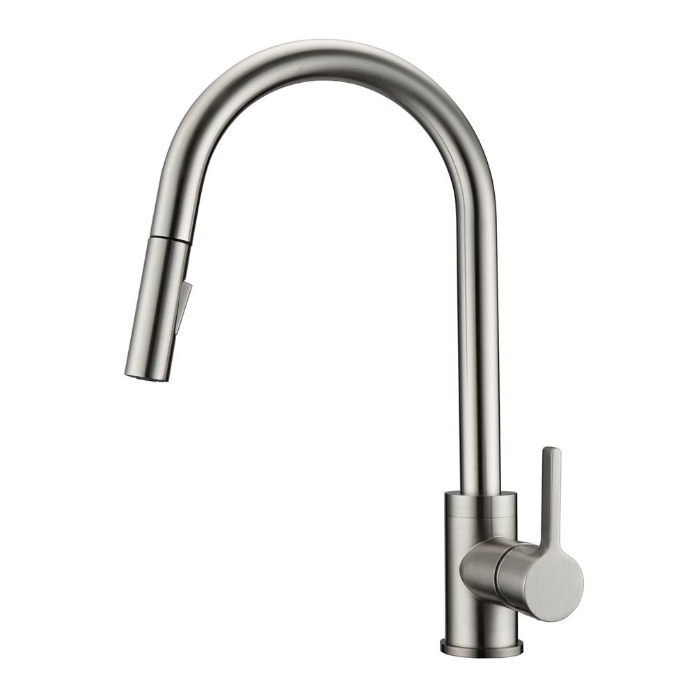 Barclay - Fenton Kitchen Faucet,Pull-out Spray, Metal Lever Handles,BN - Brushed Nickel